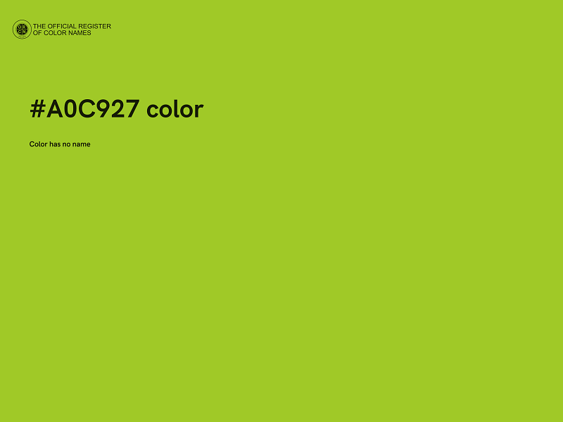 #A0C927 color image