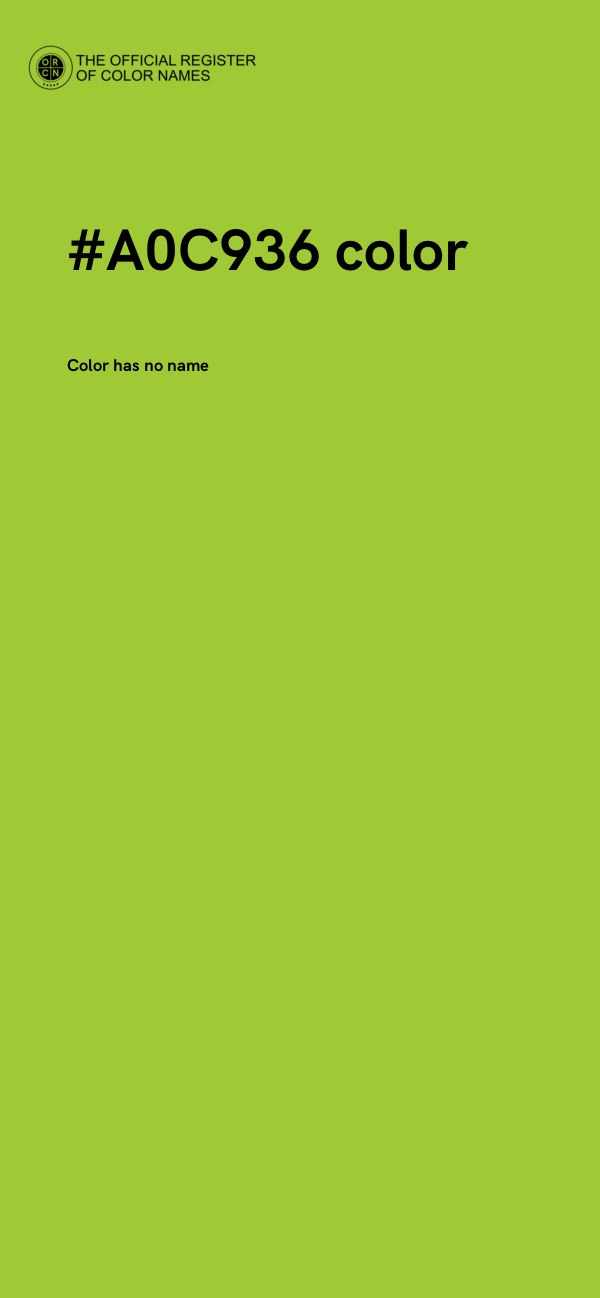 #A0C936 color image