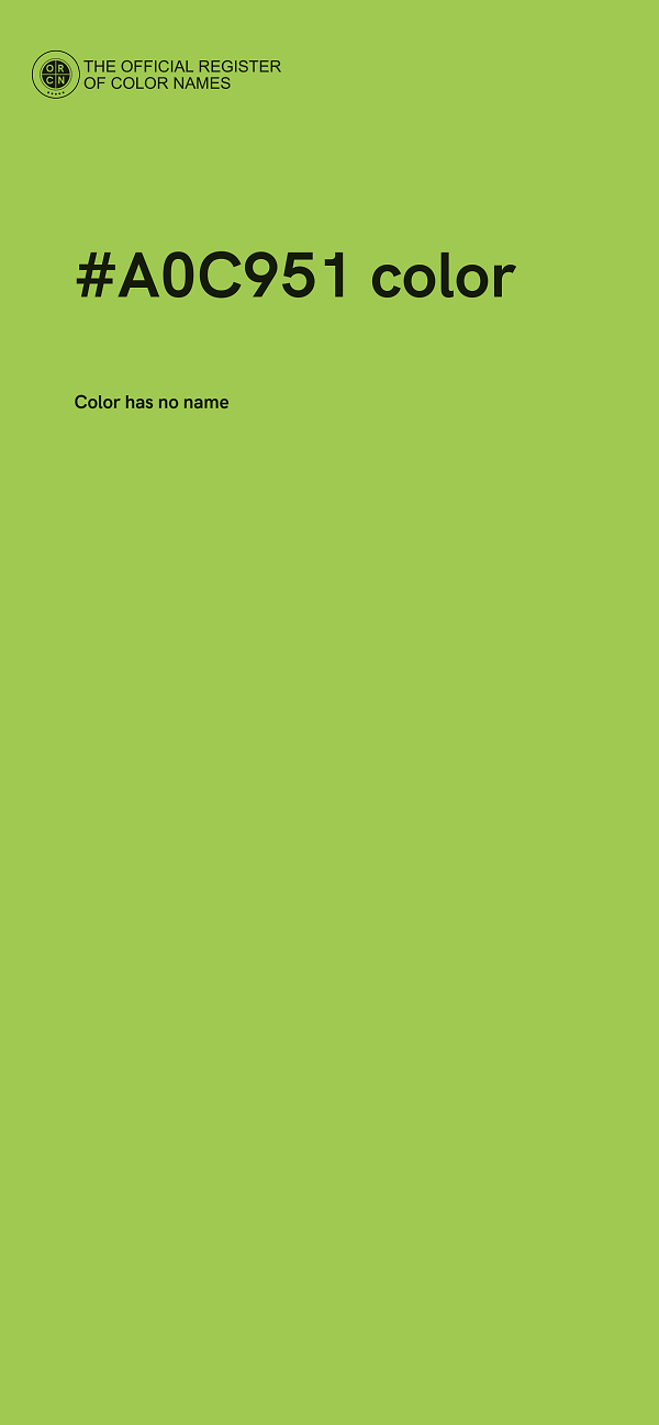 #A0C951 color image