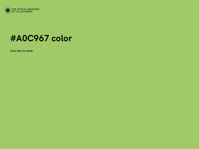 #A0C967 color image