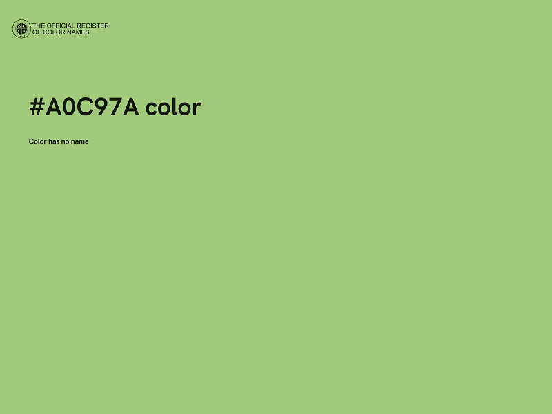 #A0C97A color image