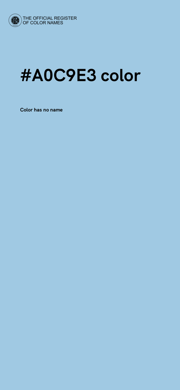 #A0C9E3 color image