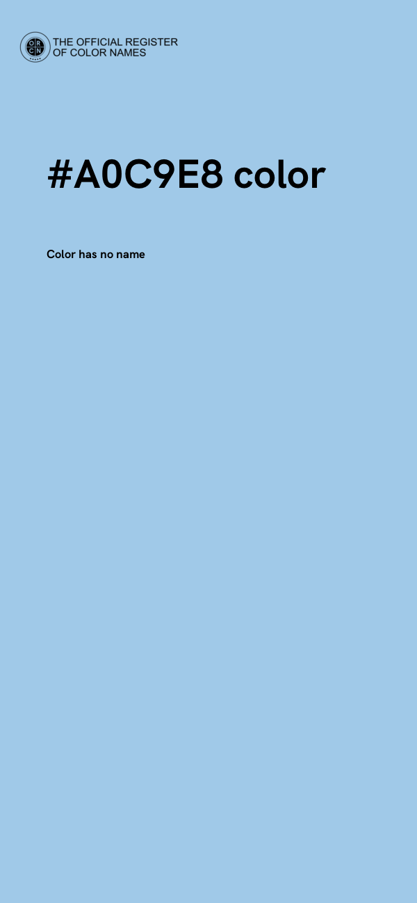 #A0C9E8 color image