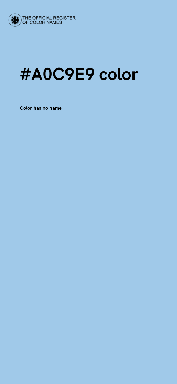 #A0C9E9 color image