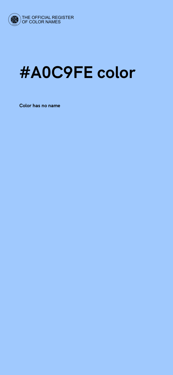 #A0C9FE color image