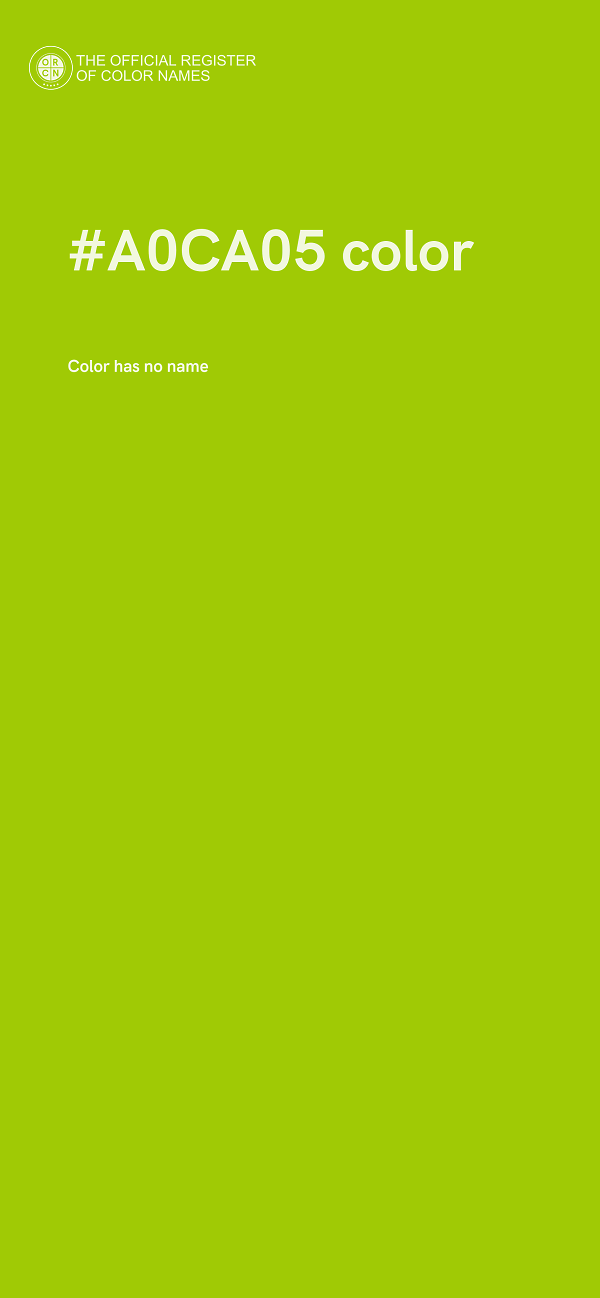 #A0CA05 color image