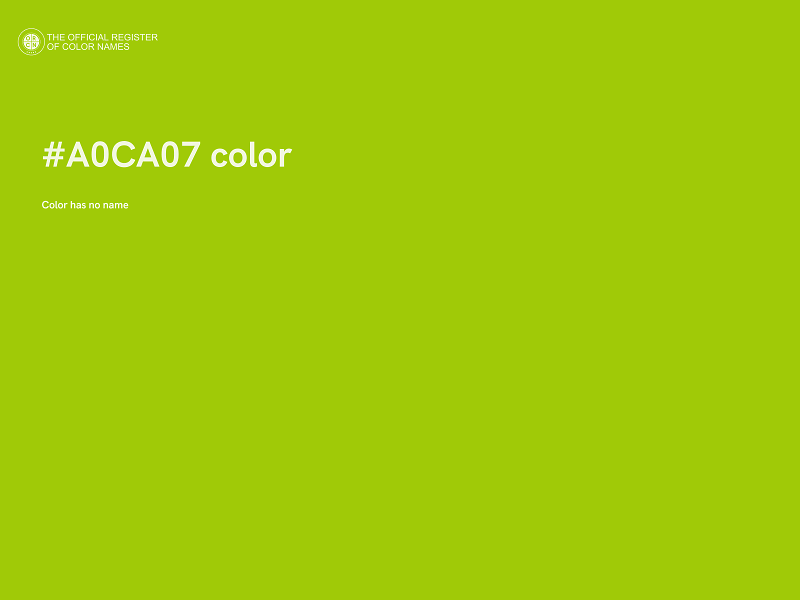 #A0CA07 color image