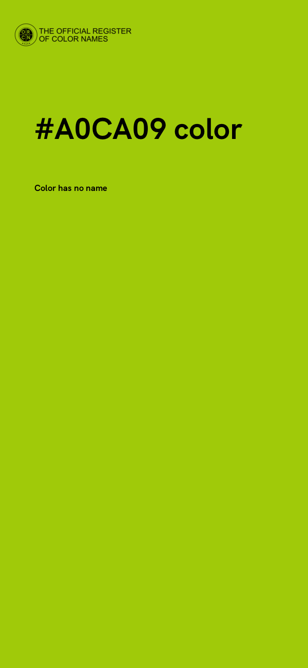 #A0CA09 color image