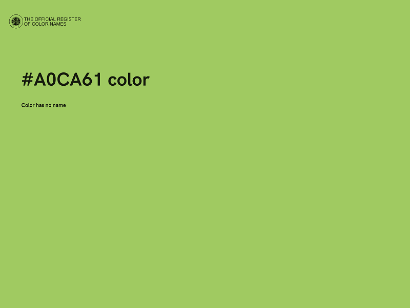 #A0CA61 color image