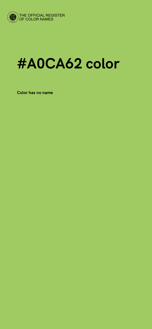 #A0CA62 color image