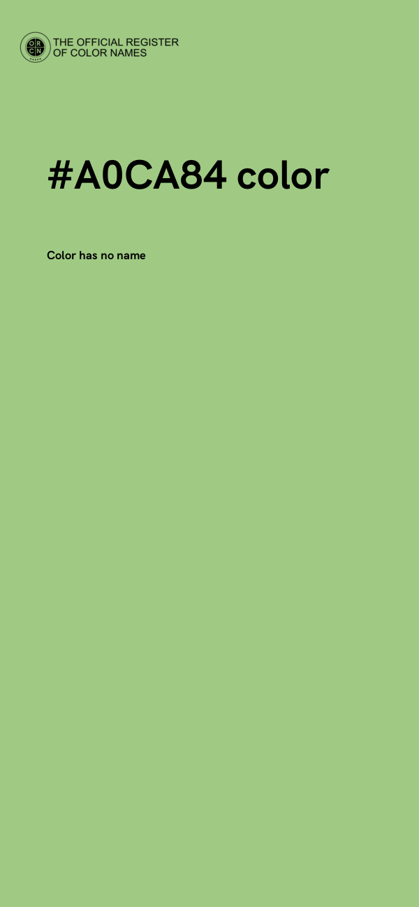 #A0CA84 color image