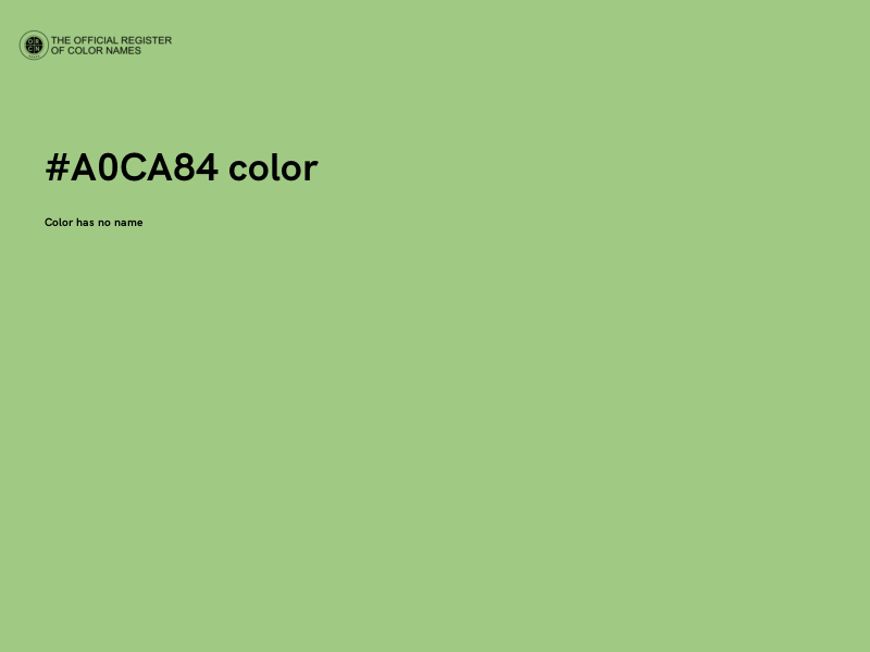 #A0CA84 color image