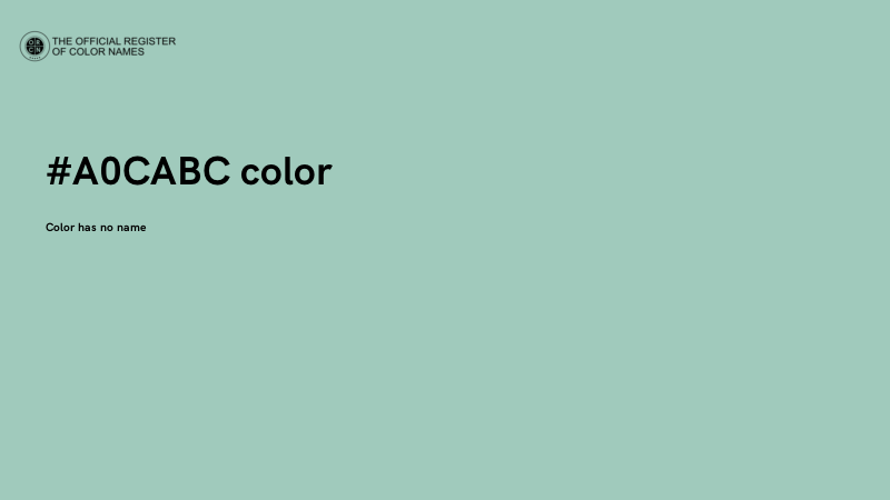 #A0CABC color image