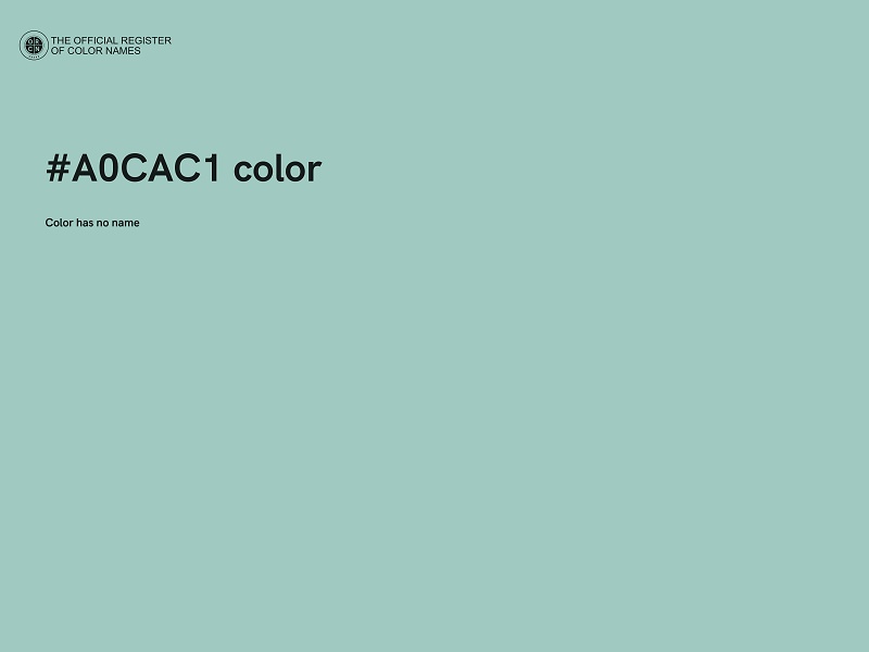 #A0CAC1 color image