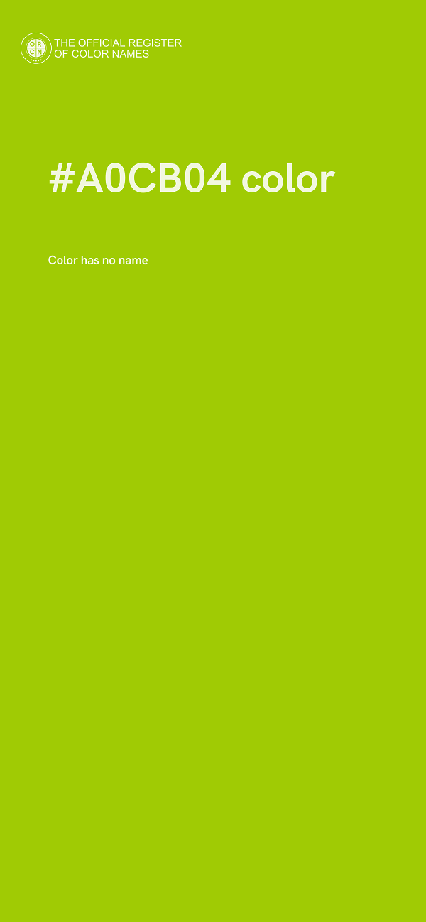 #A0CB04 color image