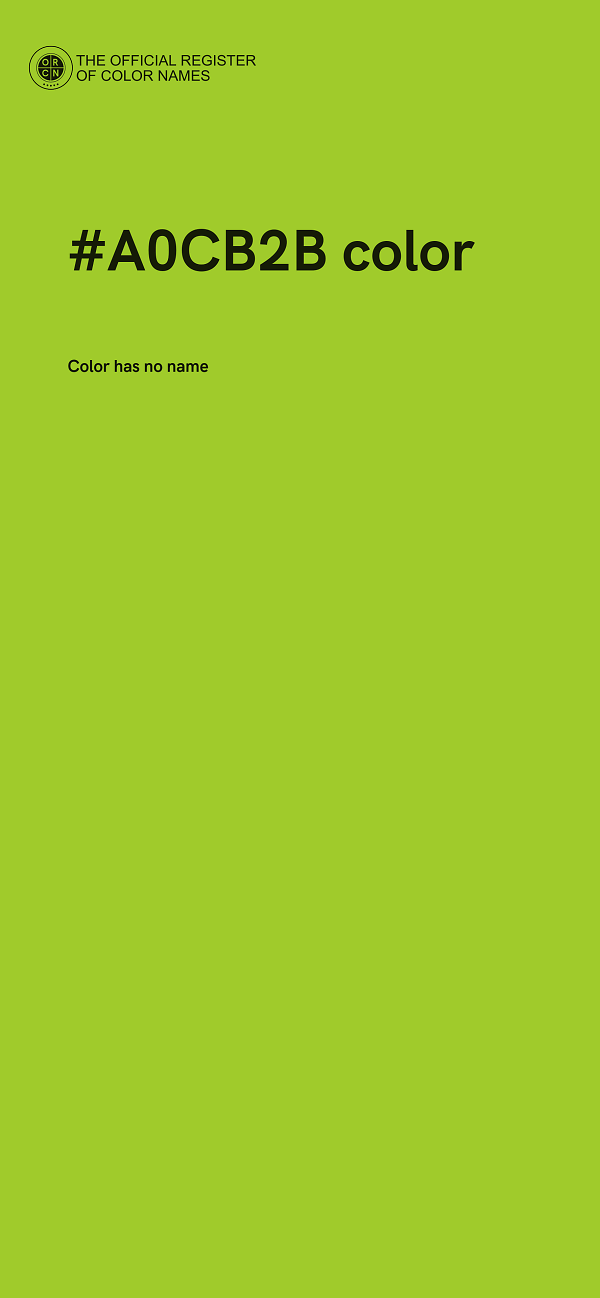 #A0CB2B color image