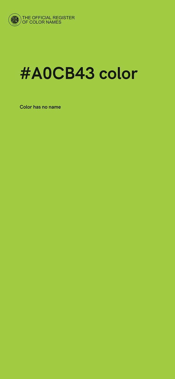 #A0CB43 color image
