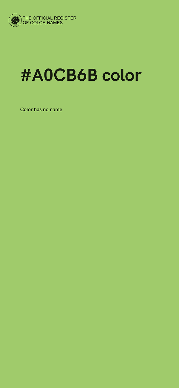 #A0CB6B color image