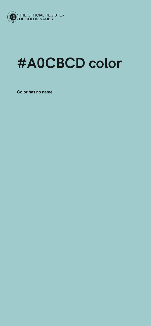 #A0CBCD color image