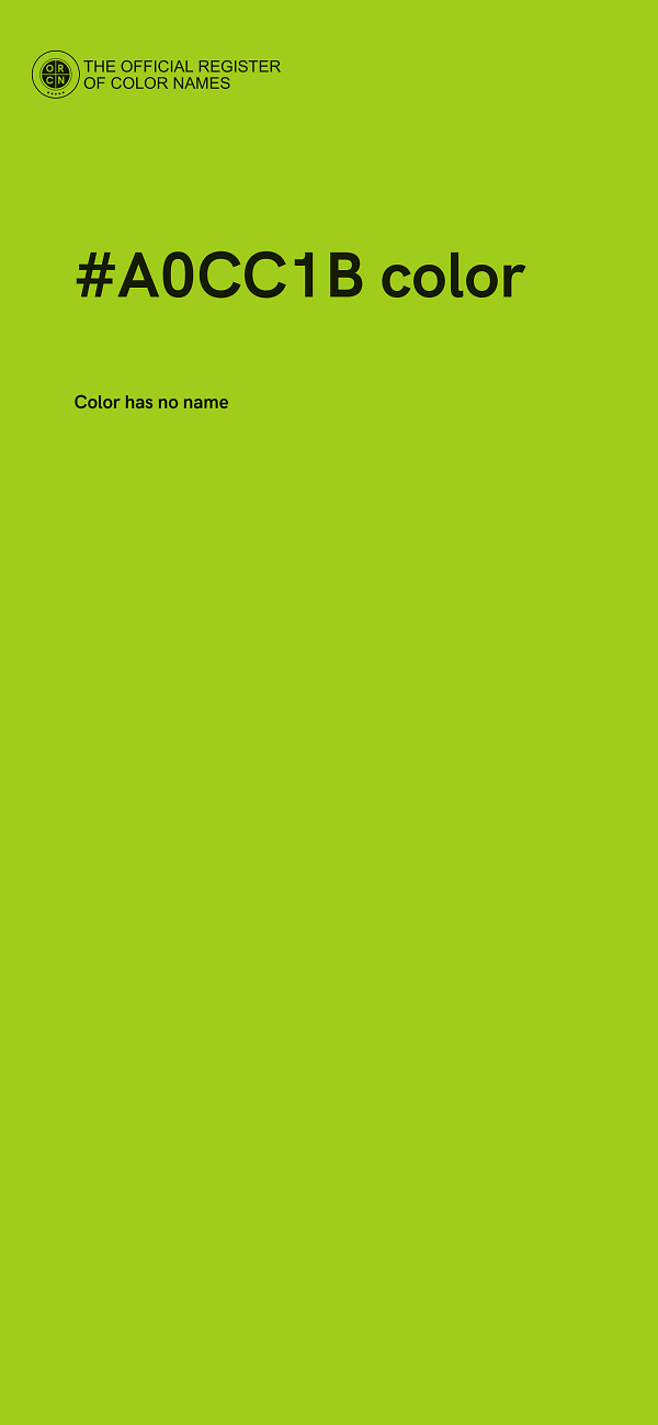 #A0CC1B color image
