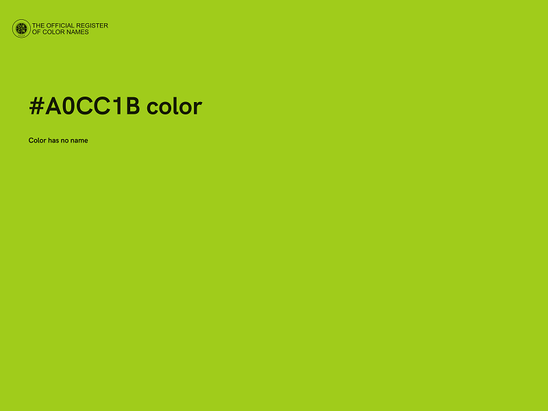 #A0CC1B color image