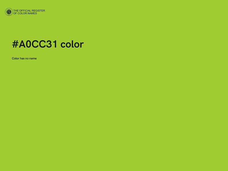 #A0CC31 color image