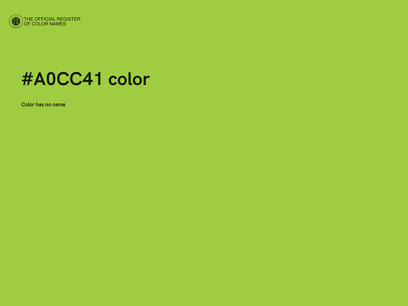 #A0CC41 color image