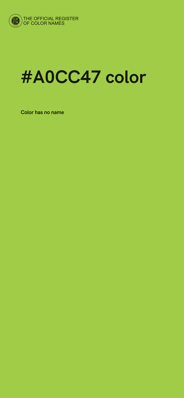 #A0CC47 color image