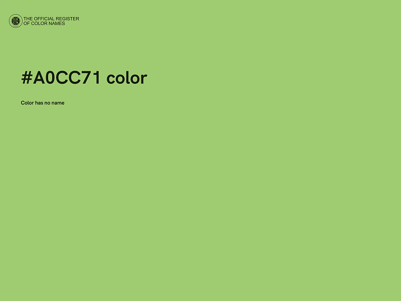 #A0CC71 color image