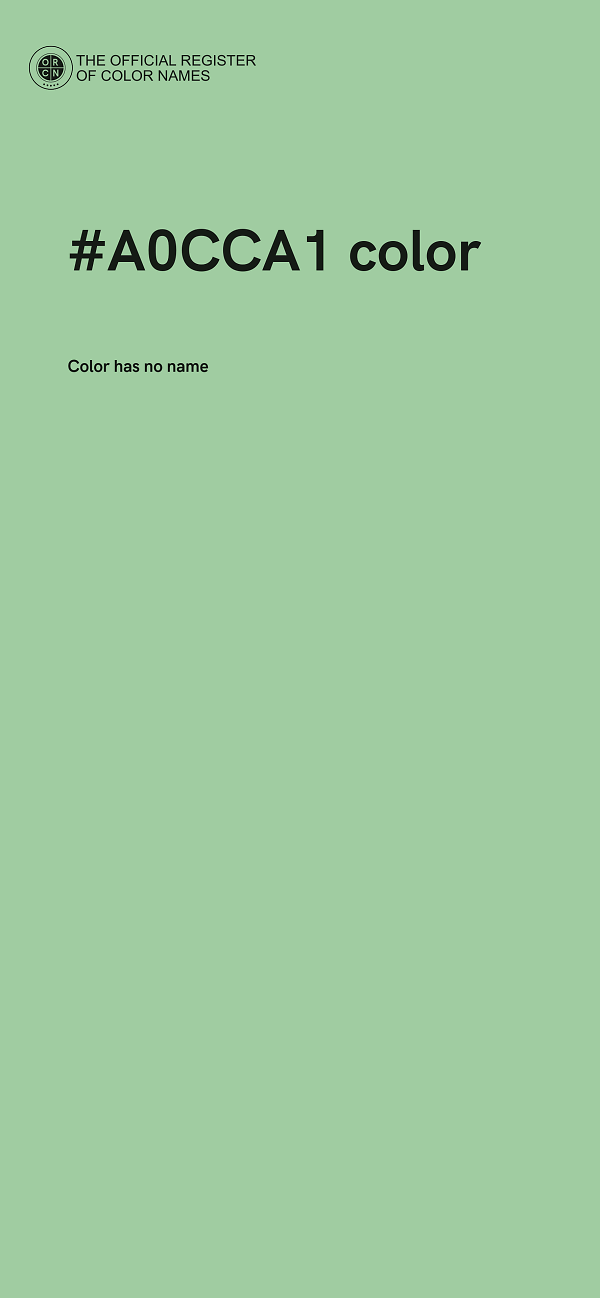 #A0CCA1 color image