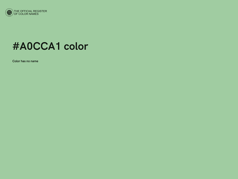 #A0CCA1 color image