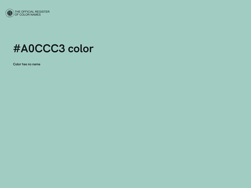 #A0CCC3 color image