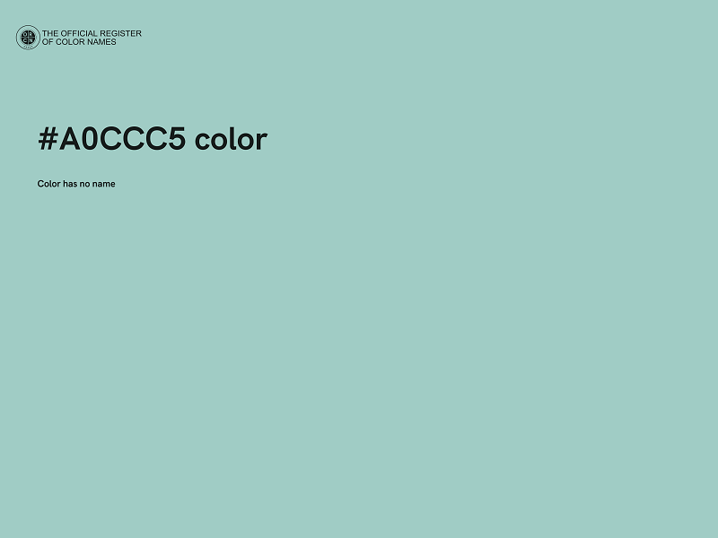 #A0CCC5 color image