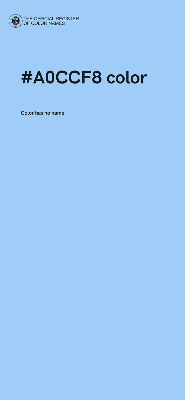#A0CCF8 color image