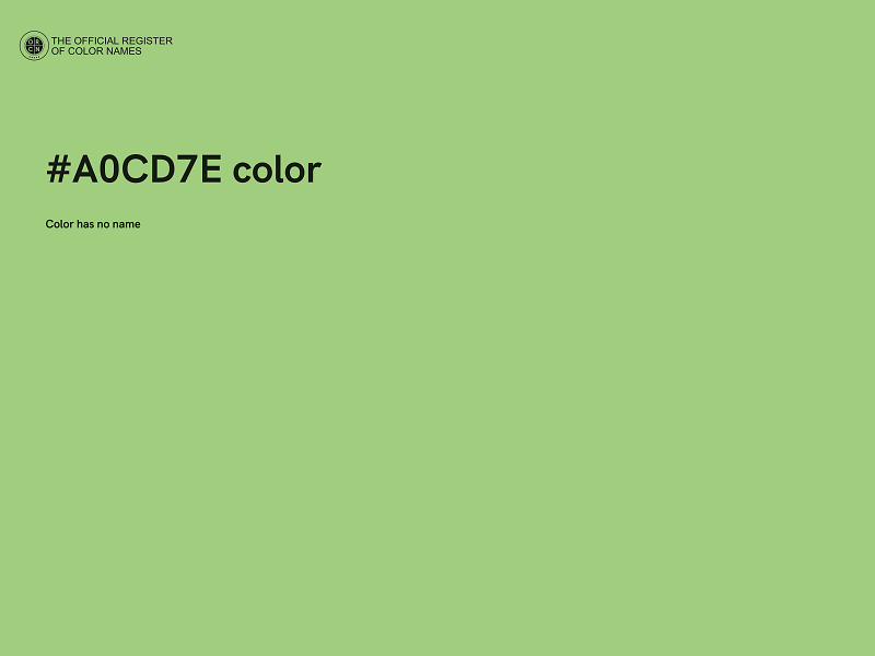 #A0CD7E color image