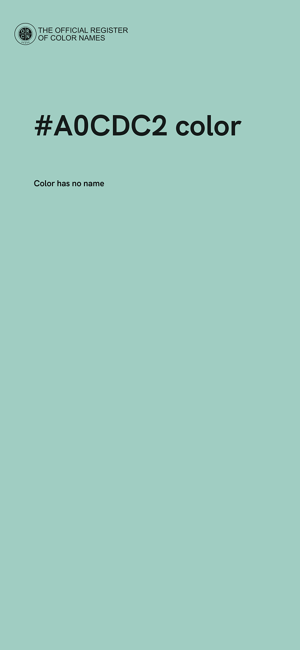 #A0CDC2 color image