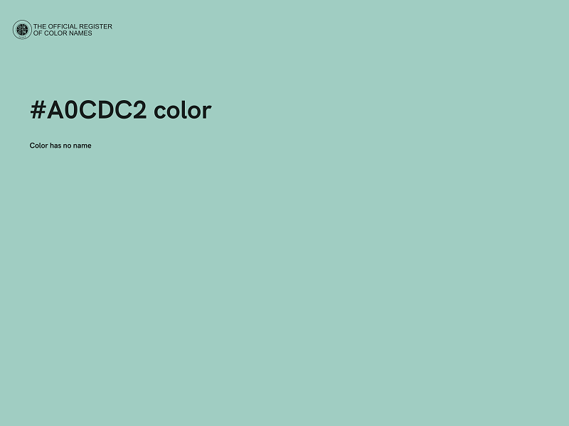 #A0CDC2 color image