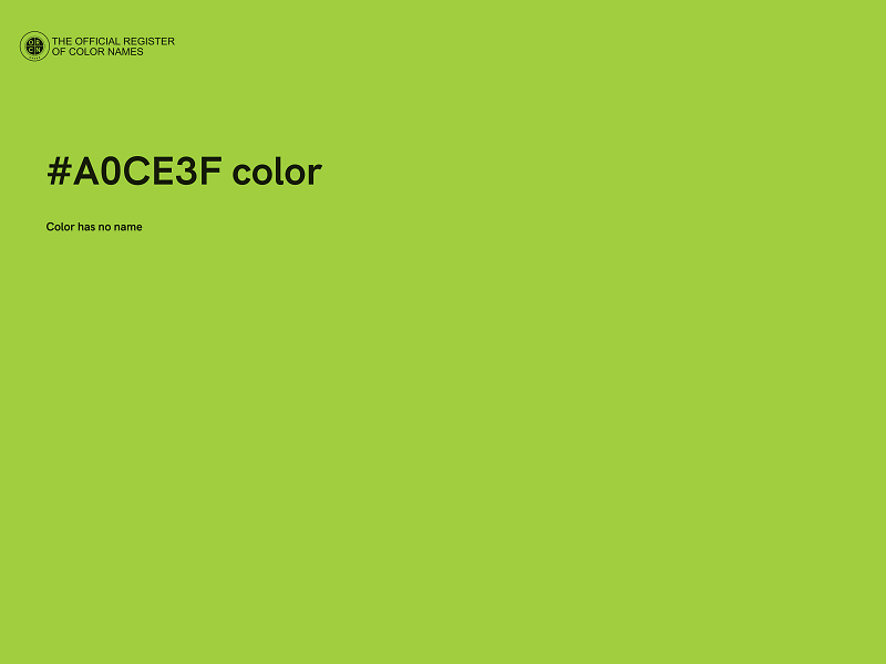 #A0CE3F color image