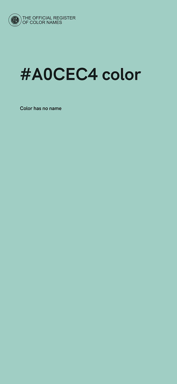 #A0CEC4 color image