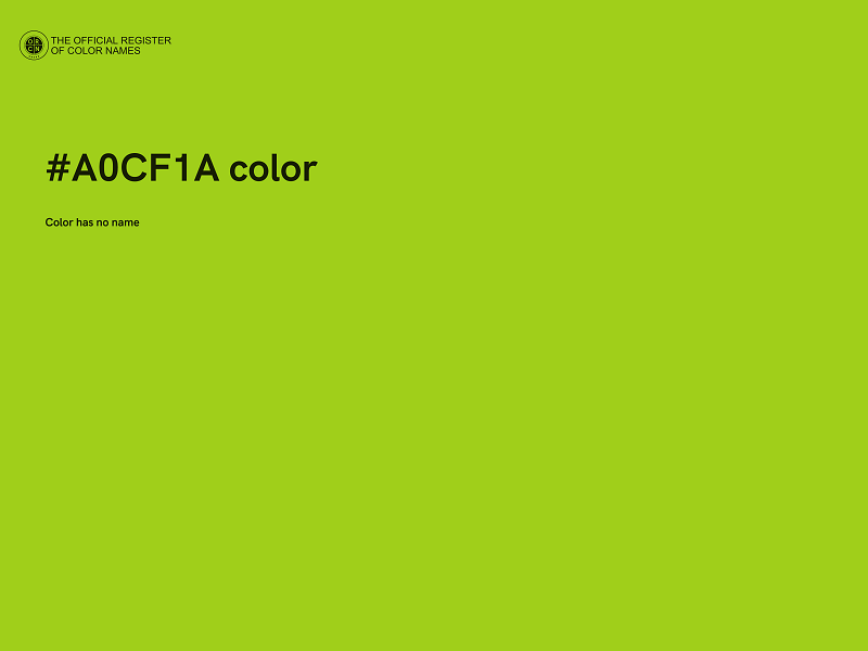 #A0CF1A color image