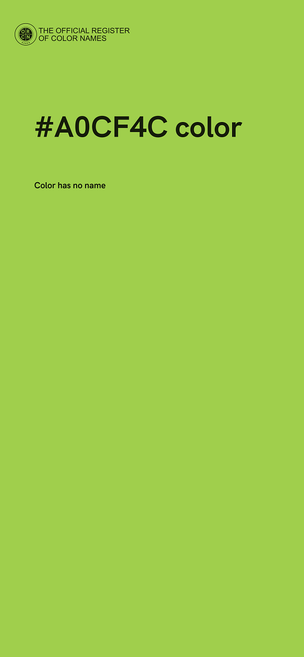 #A0CF4C color image