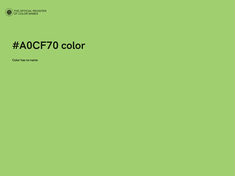 #A0CF70 color image