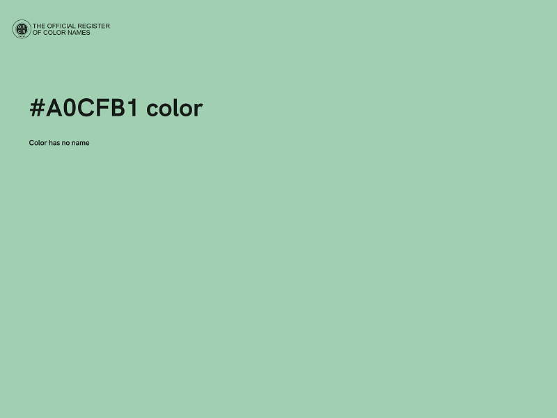 #A0CFB1 color image