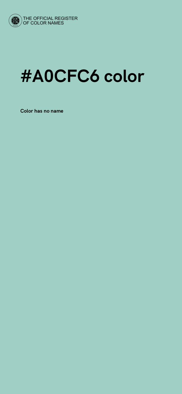#A0CFC6 color image