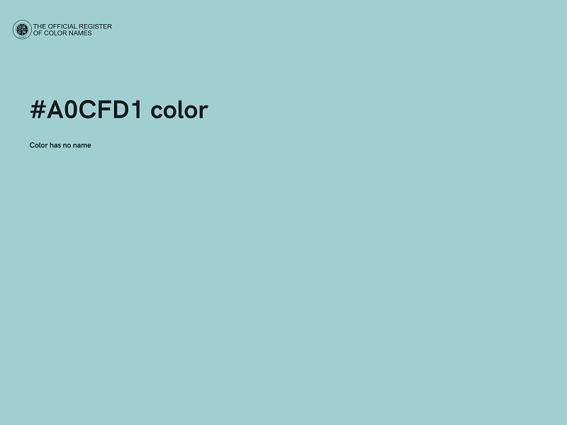 #A0CFD1 color image