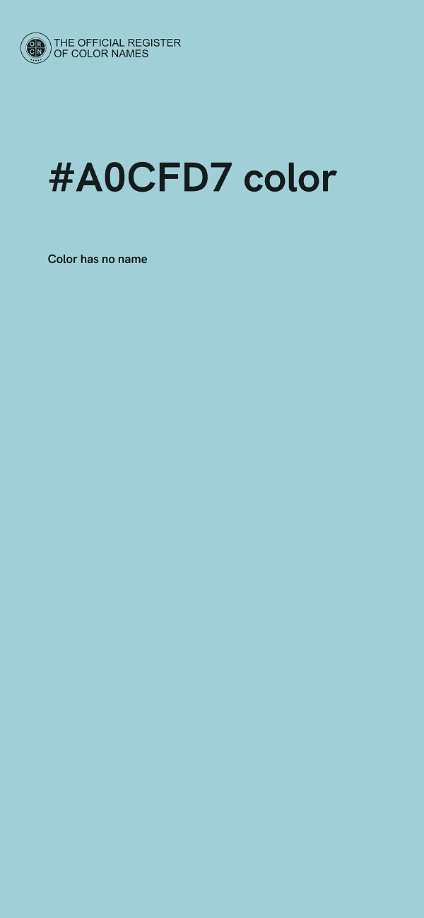 #A0CFD7 color image