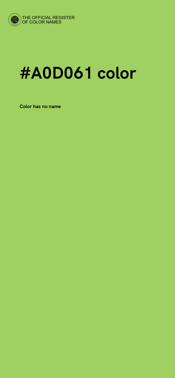 #A0D061 color image