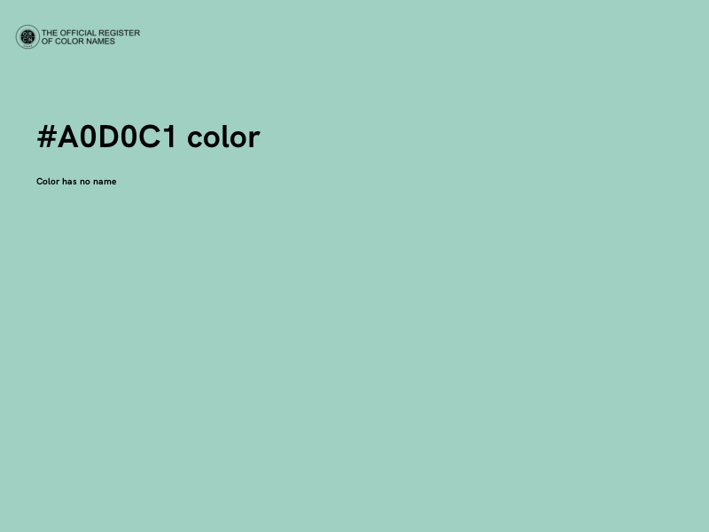 #A0D0C1 color image