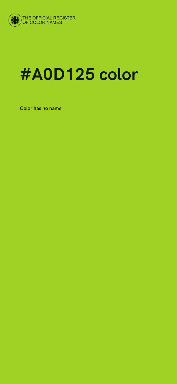 #A0D125 color image