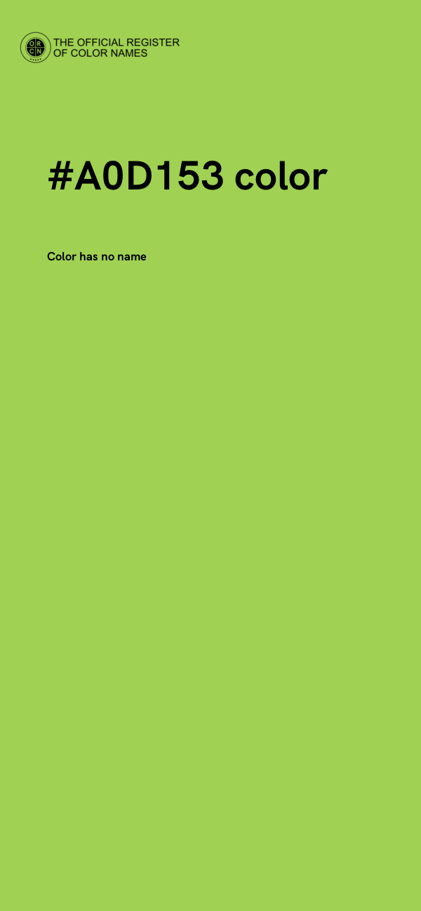 #A0D153 color image